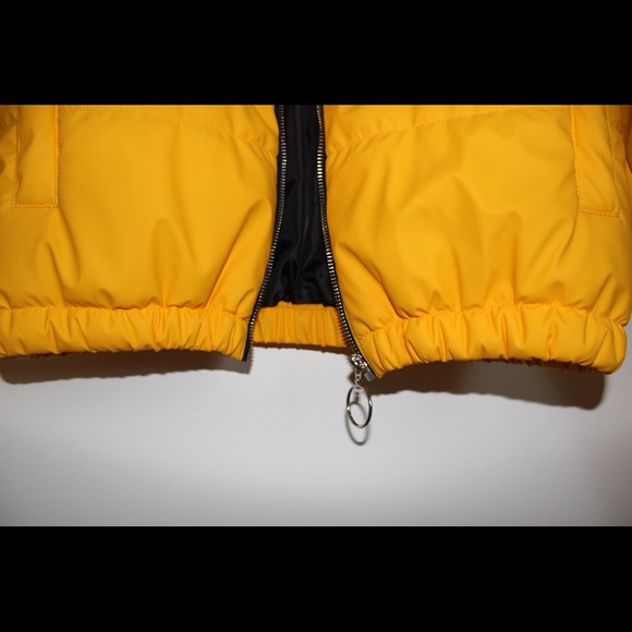 Wild Fable- Yellow High Neck Puffer Jacket - Picture 4 of 8